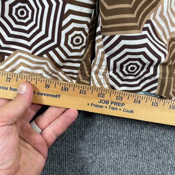 Cabostyle Swim Shorts Men's 34 Brown/Gold Geometric Allover Stretch Lined - Picture 4 of 10